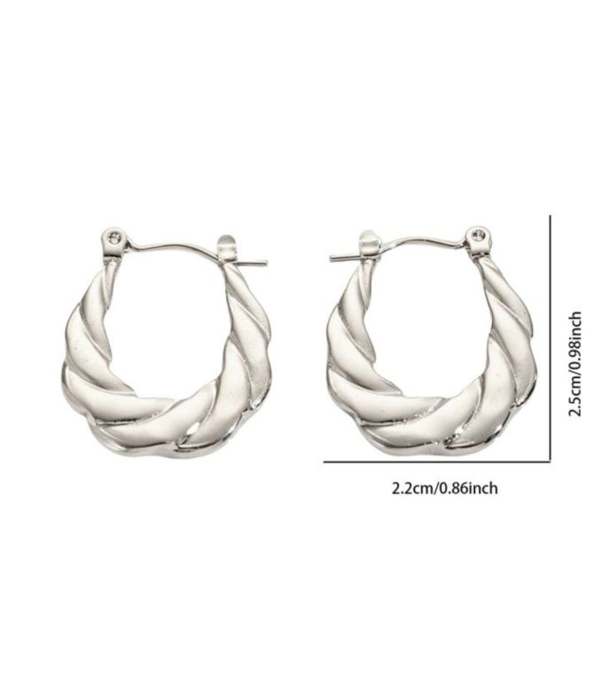 Aretes plata irregular 2