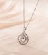 Collar silver spiral