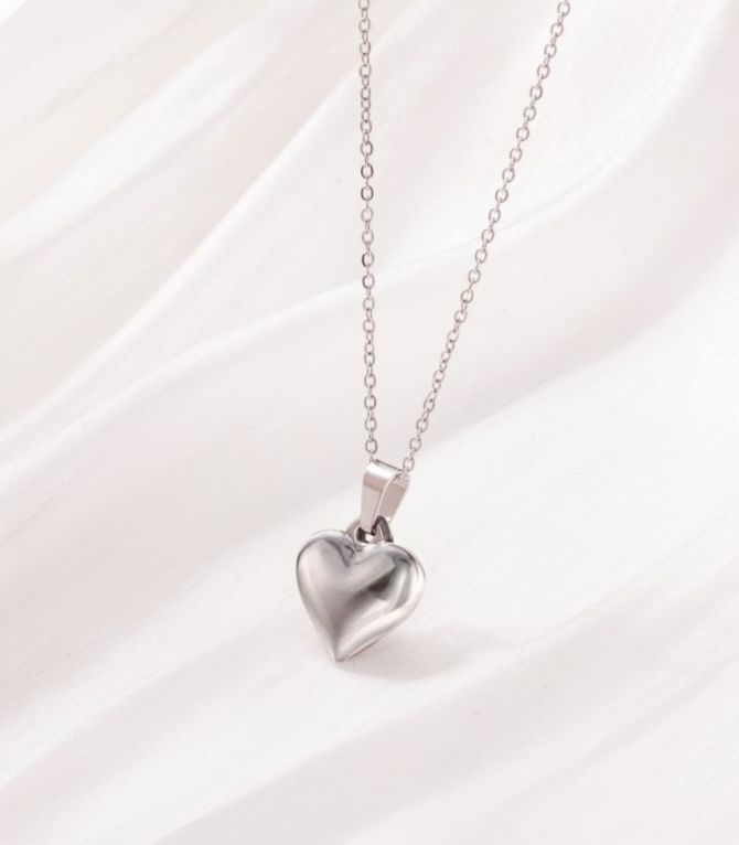 Collar silver heart