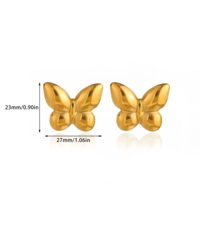 Aretes mariposa dorada