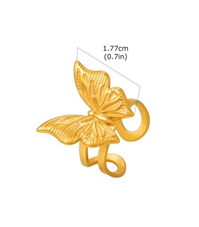 Anillo Mariposa  stamped