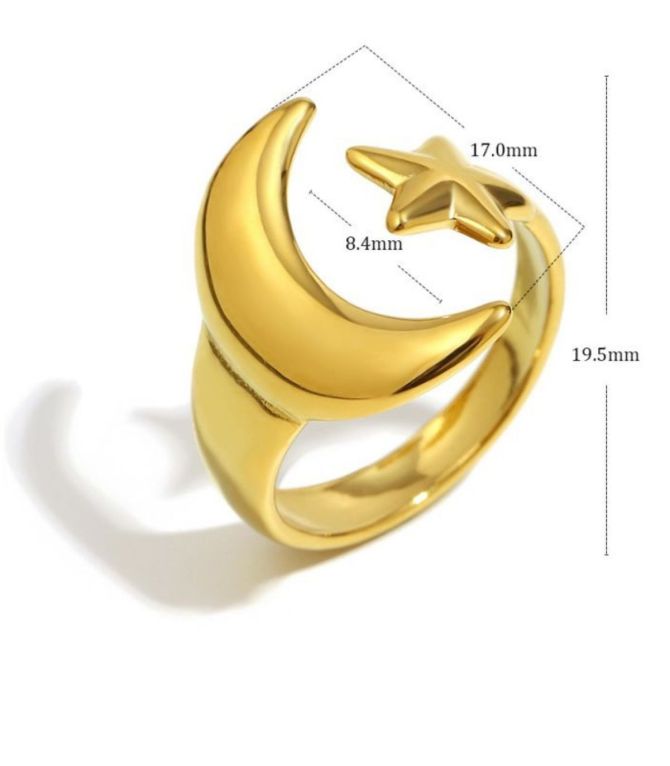 Anillo Luna y estrella