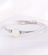 Brazalete open heart silver