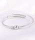 Brazalete open ball silver