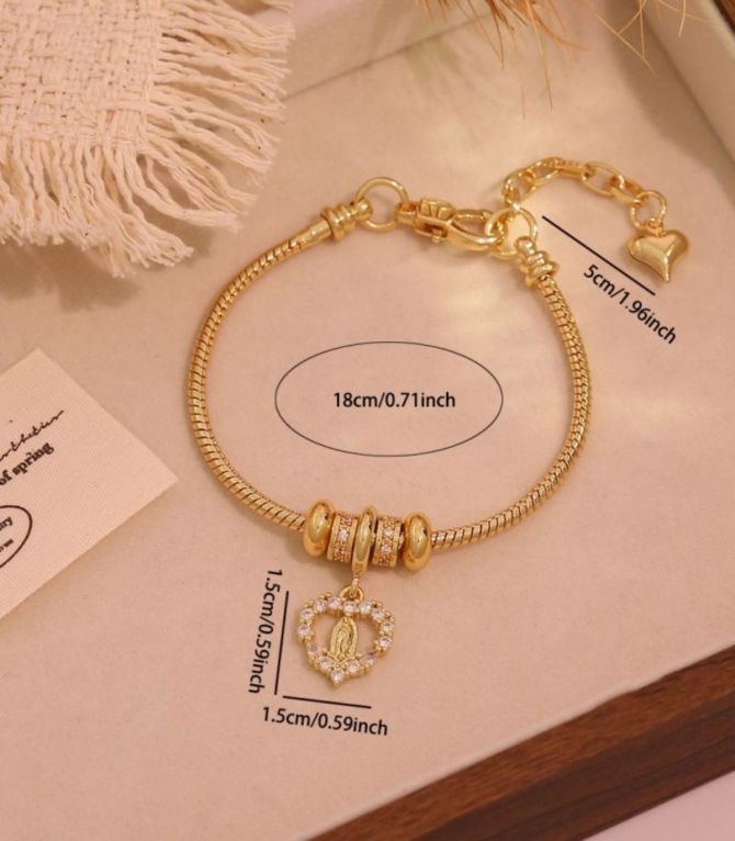 Brazalete virgen corazón