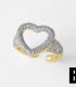 Anillo corazón incrustrado