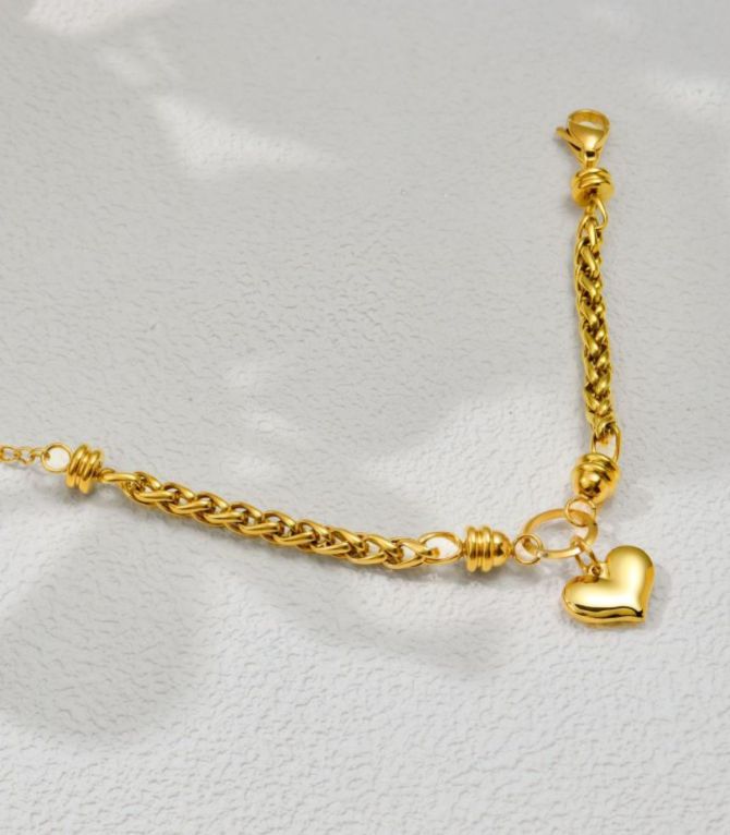 Brazalete trenzado corazón