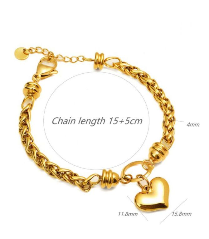 Brazalete trenzado corazón