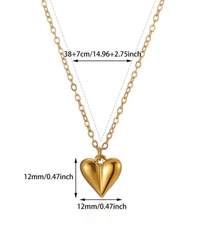 Collar corazón dorado 1