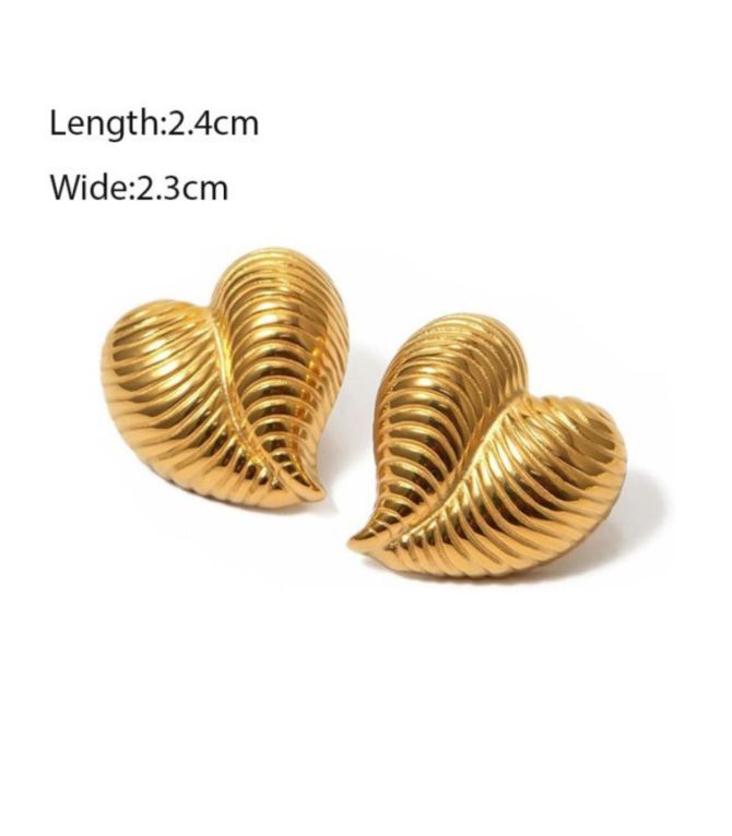 Aretes heart twisted