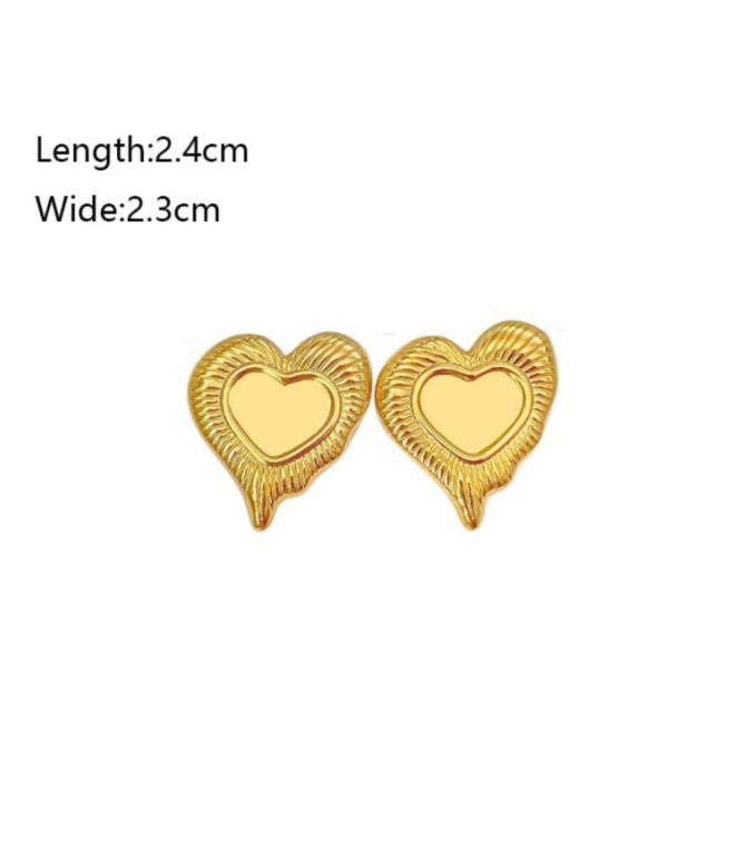 Aretes corazones centro
