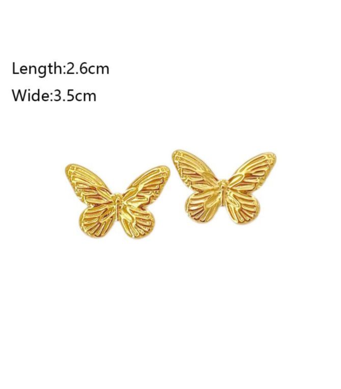 Aretes mariposas plane