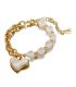 Brazalete pearl beaded heart