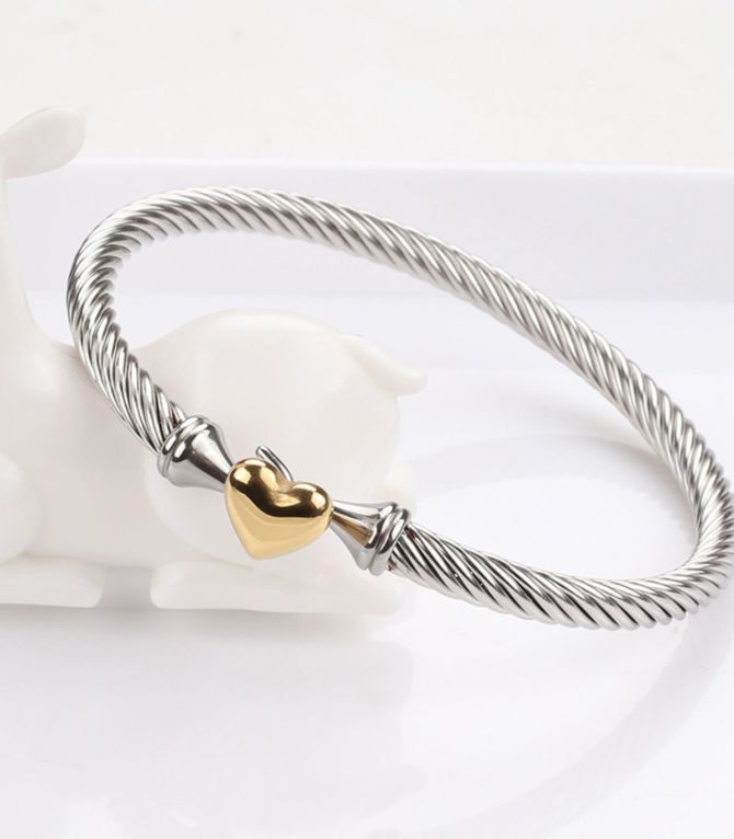 Brazalete corazón bicolor