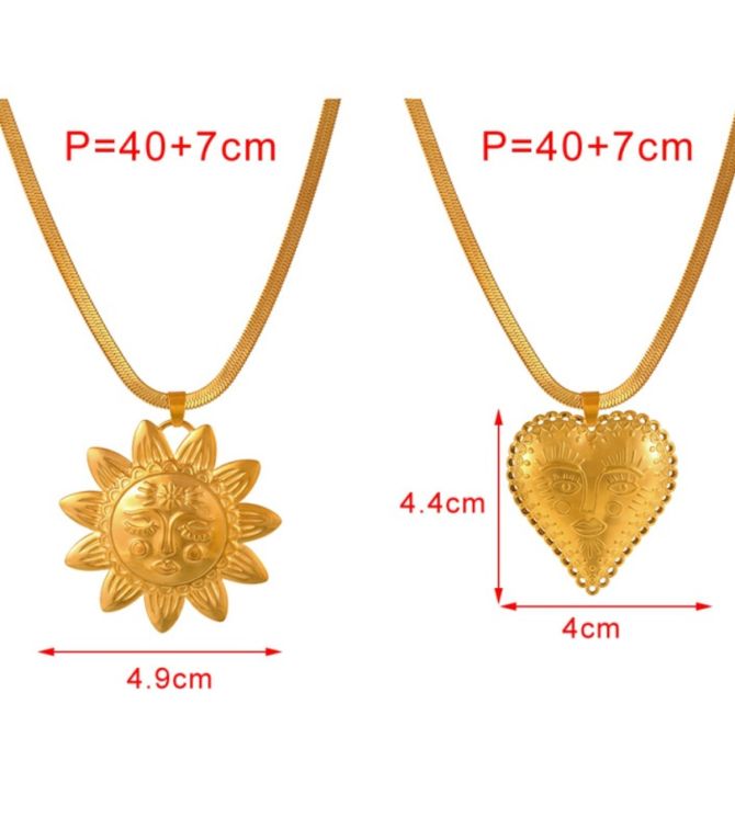 Collar bicolor heart face