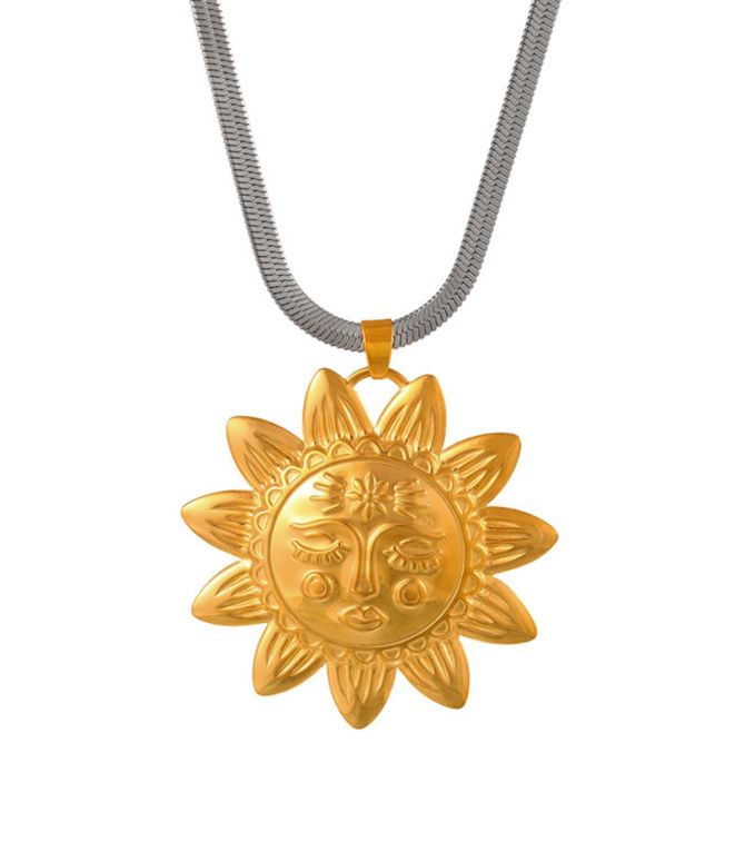 Collar bicolor sun face
