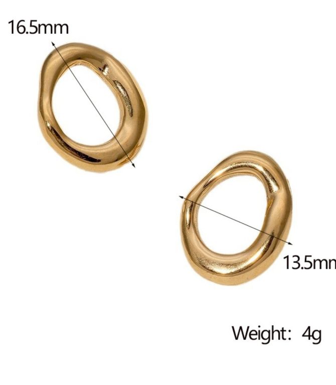 Aretes gold hollow