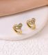 Aretes gold diamond encrusted