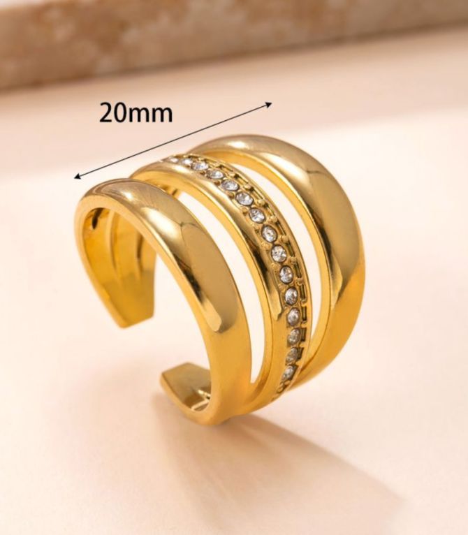 Anillo diamond encrusted multi