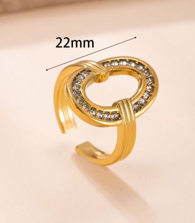 Anillo diamond encrusted oval 1