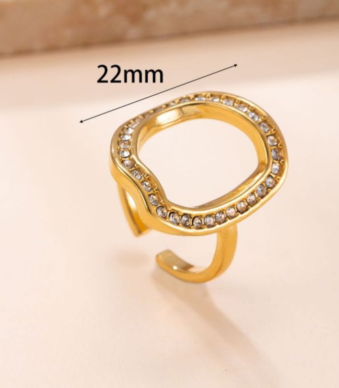 Anillo diamond encrusted oval