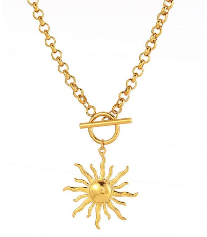 Collar dorado sunflower