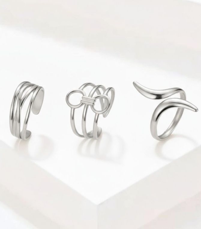 Set de anillos plata