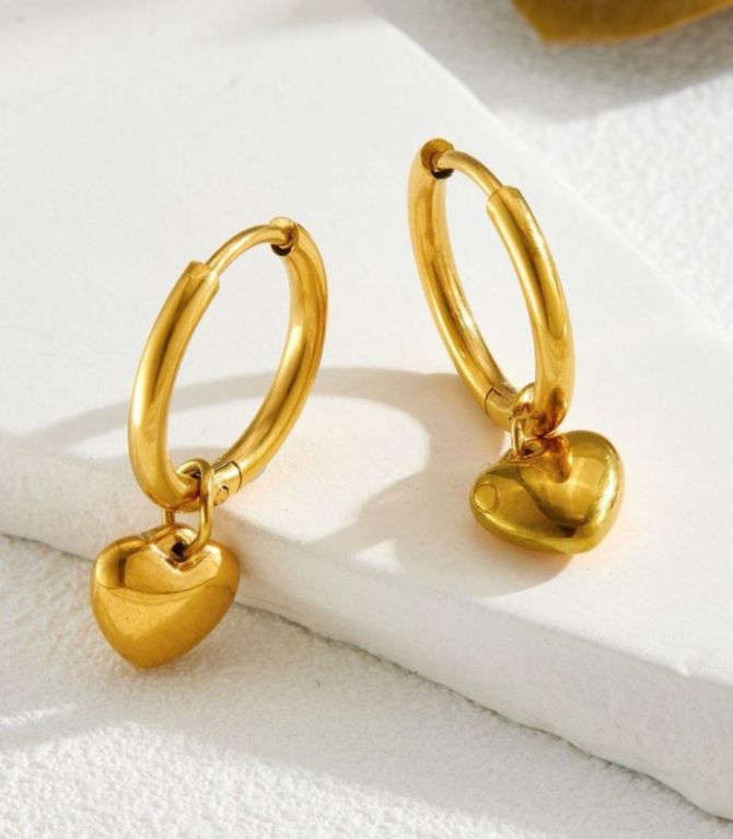 Aretes Heart shaped