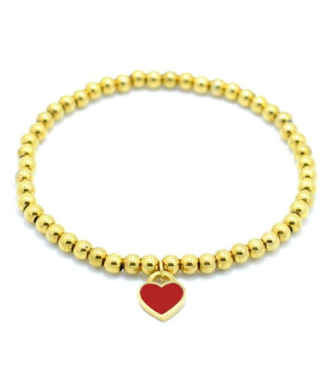 Brazalete gold glue love red