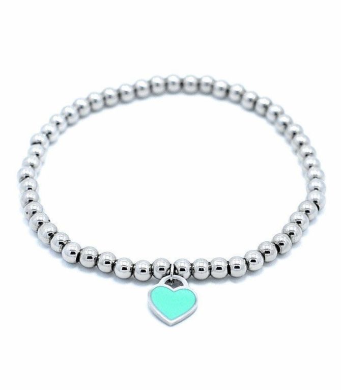 Brazalete silver glue love green