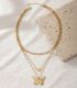 Collar dorado layer mariposa