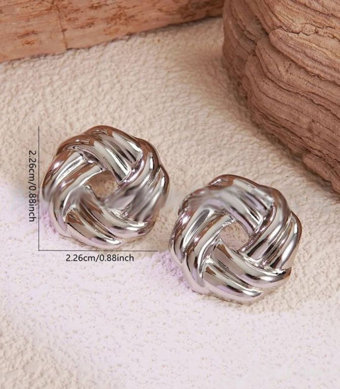 Aretes silver round