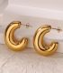 Aretes gold c shaped