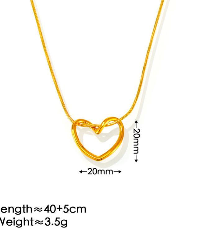 Set collar y aretes con corazón