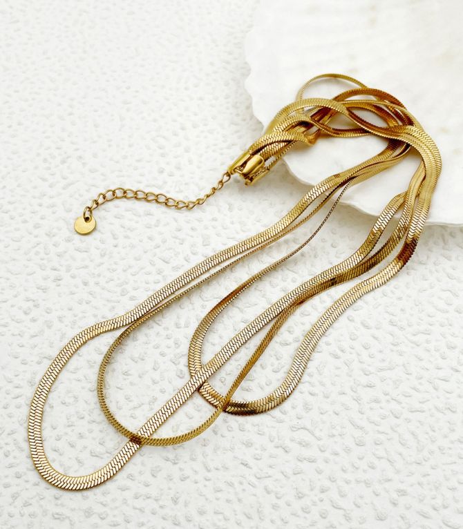 Collar cadena triple