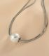 Collar largo plata con perla