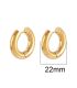 Aretes gold round 22mm