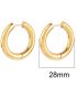 Aretes gold round 28mm