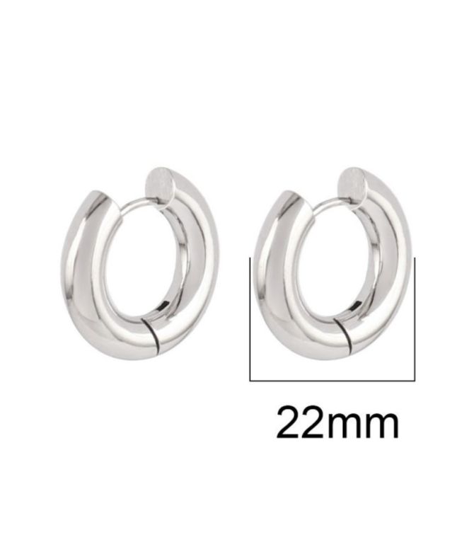 Aretes silver round 22mm