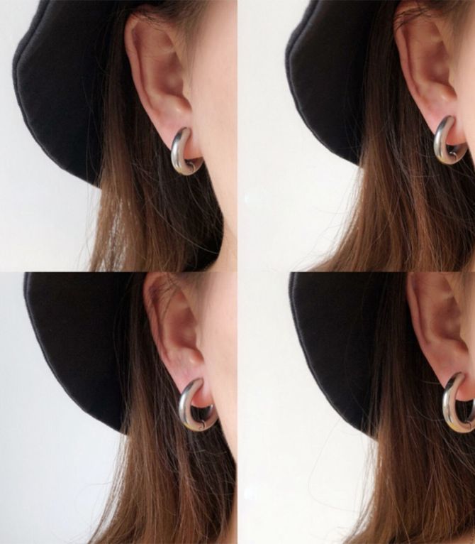 Aretes silver round 22mm