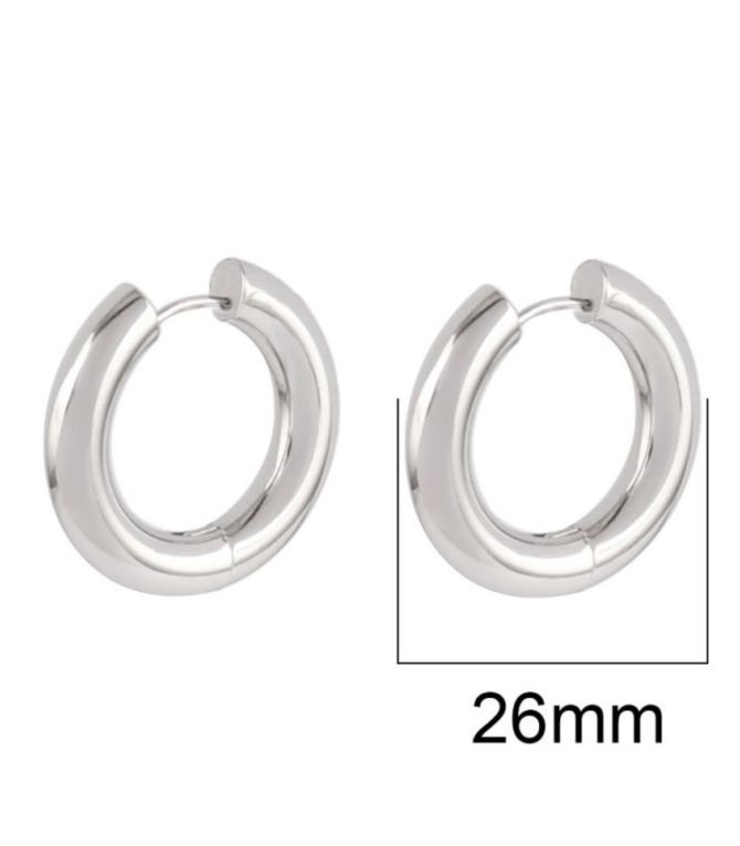 Aretes silver round 26mm