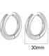 Aretes silver round 30mm
