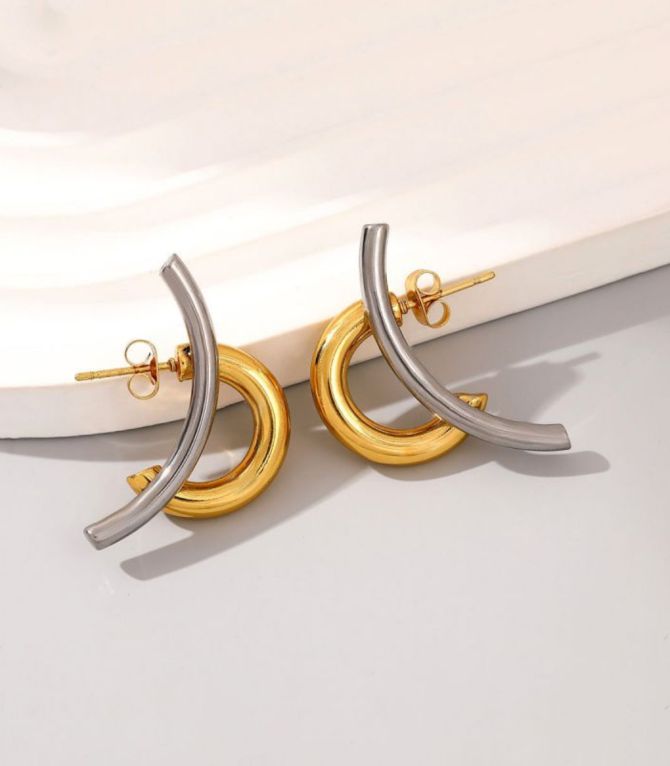 Aretes two tone c shaped