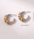 Aretes bicolor c shaped