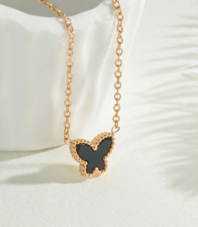 Collar black butterfly