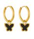 Aretes black butterfly