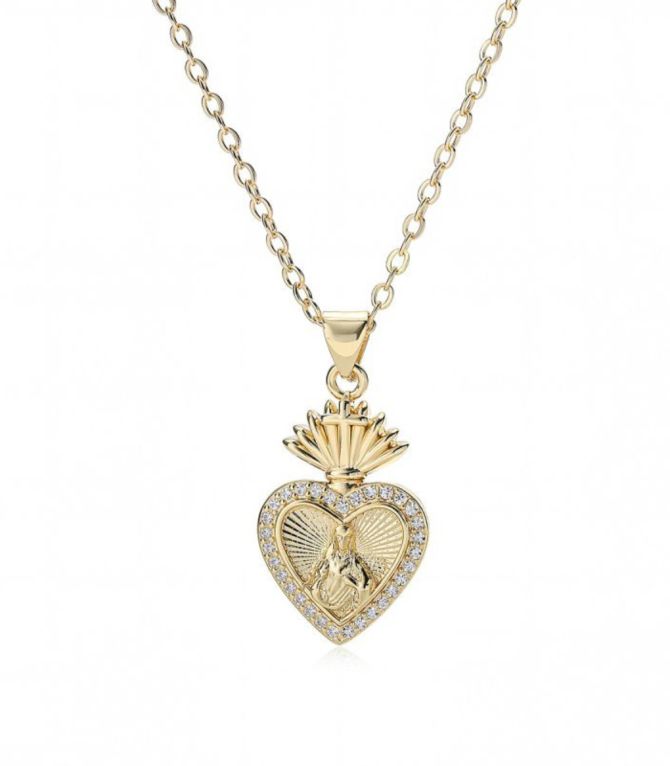 Collar diamond heart