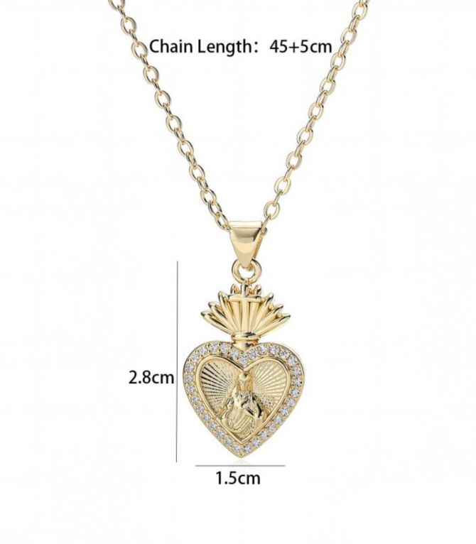 Collar diamond heart