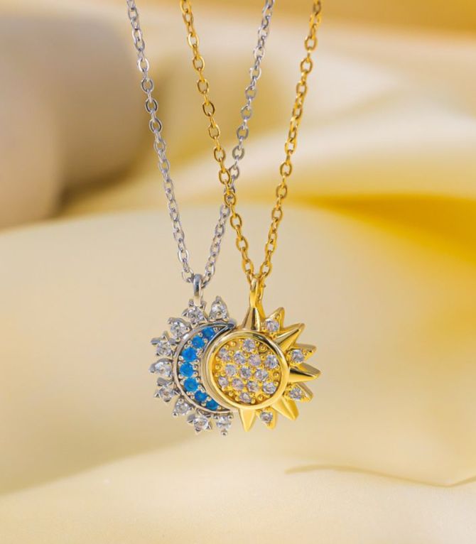 Set collar y anillo bicolor