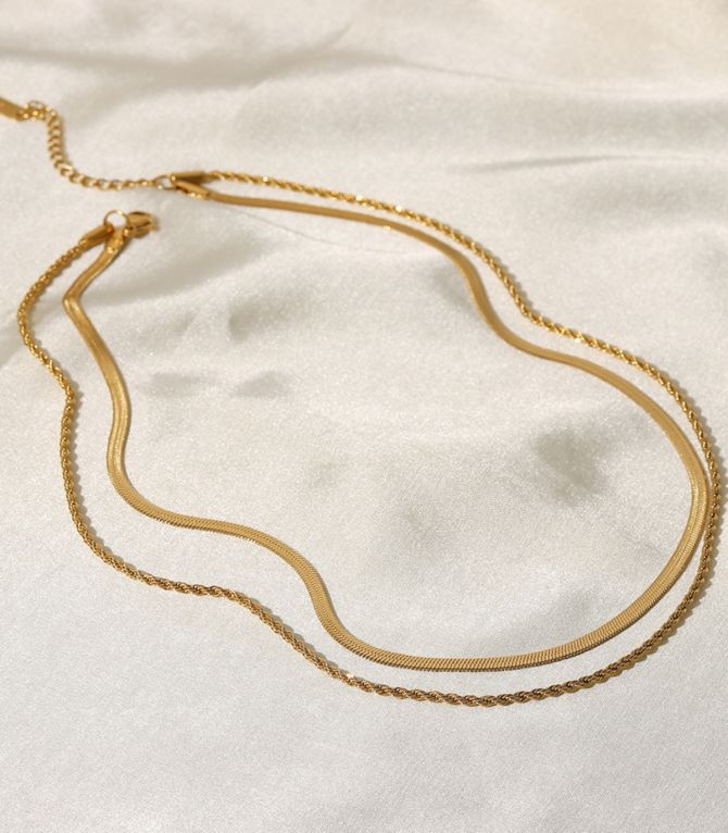 Collar doble layer twist